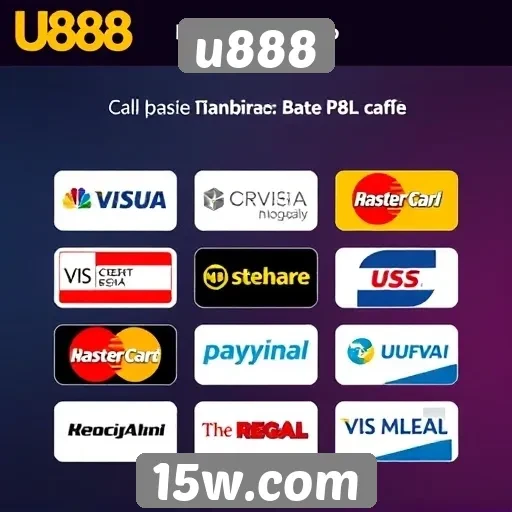 Opções de pagamento disponíveis no u888